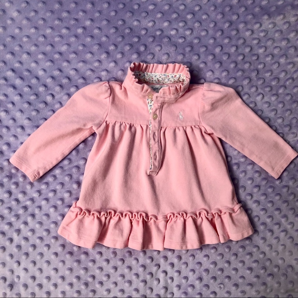 Ralph Lauren Pink Ruffle Top